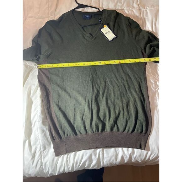 Joseph Abbound Mens V-Neck Sweater Forrest Green Large NWT - Picture 5 of 6